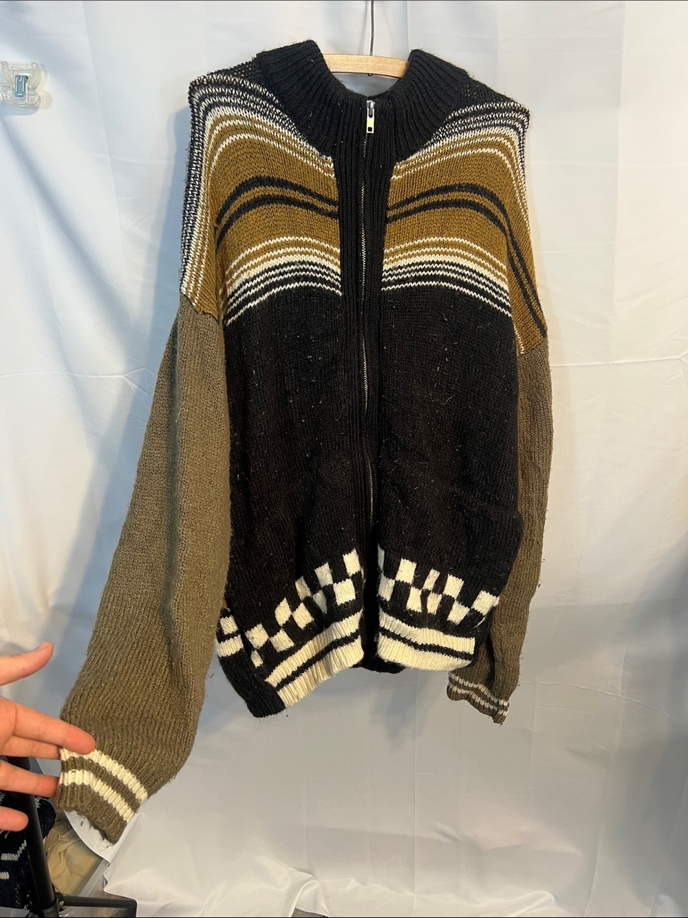 Urban Outfitters strip checker Sweater